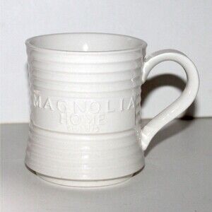 Magnolia Home coffee tea mug White Ceramic farmhouse 12oz Joanna Gaines